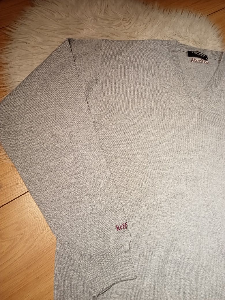 Sweter wełniany 50% wełna Merino rozmiar L