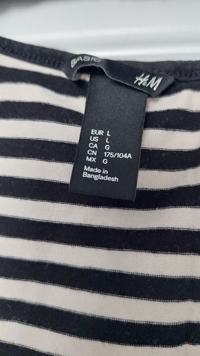 Sukienka w pasy z H&M r. L z bawełny