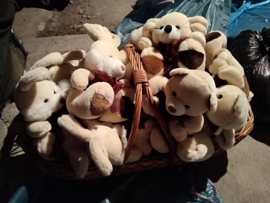 Miśki 18 szt. Plus koszyk idealny prezent na 18 urodziny