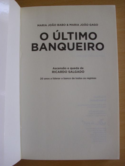 O Último Banqueiro Maria João Babo e Maria João Gago