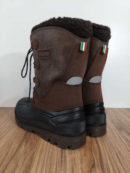 Kalosze Olang śniegowce męskie skórzane ocieplane r. 45 46