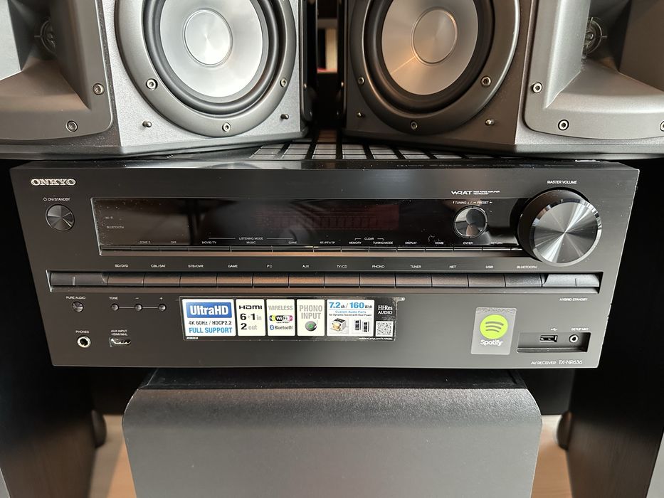 Zestaw Kino Domowe Amplituner Onkyo Kolumny Klipsch Subwoofer Aktywny