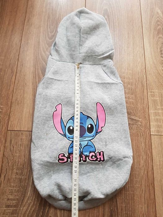 Szara bluza z kapturem dla psa Lilo i Stitch Disney XL ubranko