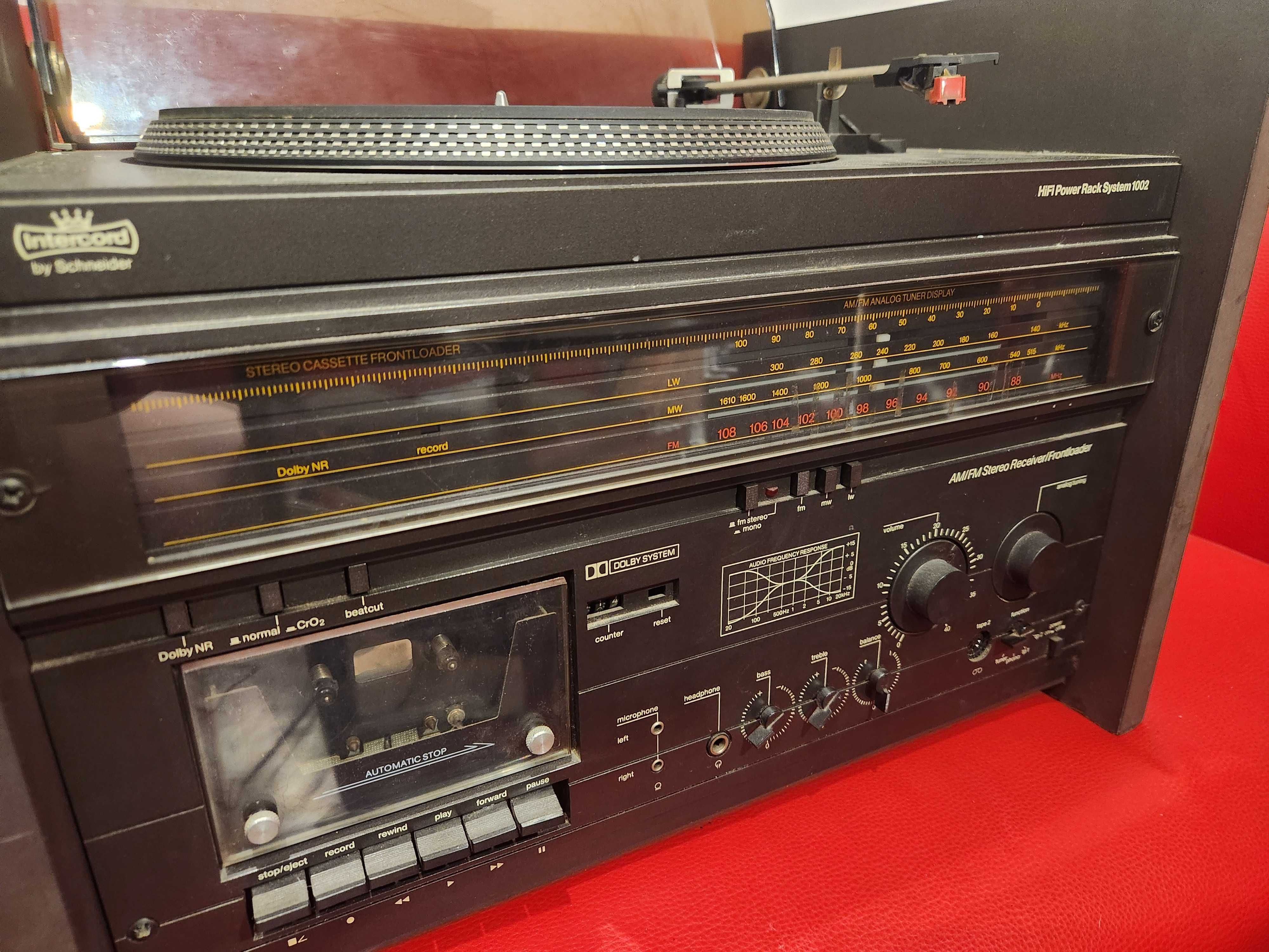 Intercord power rack system 1002 wieza plyty winylowe kasety radio