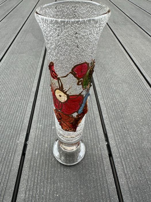 Badziewny wazonik PRL kryształ