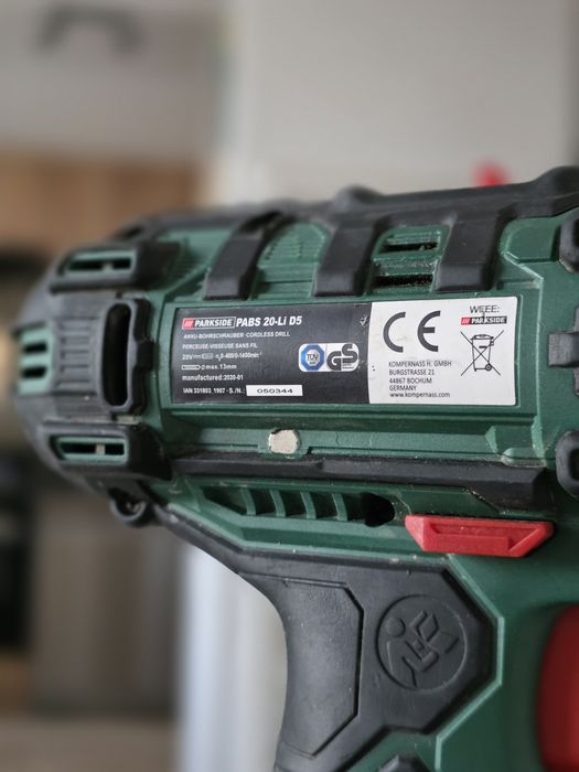 Wkrętarko-wiertarka akumulatorowa Parkside PABS 20-Li D5 - używana