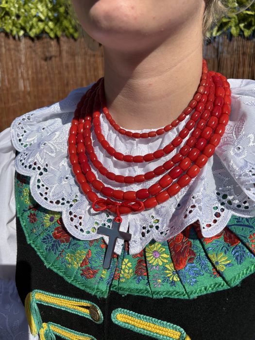 Korale śląskie Rozbarskie ludowe regionalne strój ludowy śląski