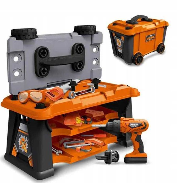 Zestaw Majsterkowicza dla Dzieci – Warsztat i Narzędzia + Wiertarka