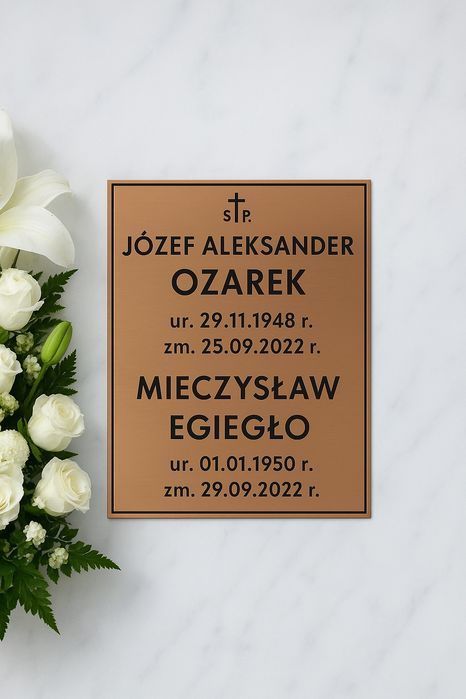Elegancka Tabliczka nagrobna najlepsza jakość