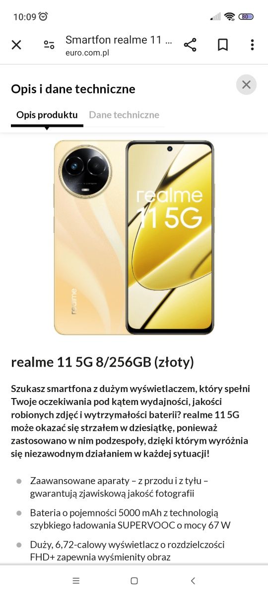 Smartfon realne 11 5 g 256 gb