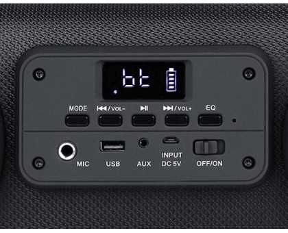 REAL-EL X-770 Black - 60W (bluetooth, подсветка, караоке) новые