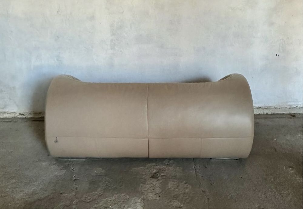 Sofa tuba skora naturalna 180 cm dlugosci