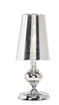 Srebrna lampa 2szt i żyrandol glamour stołowa nocna nowodvorski loft