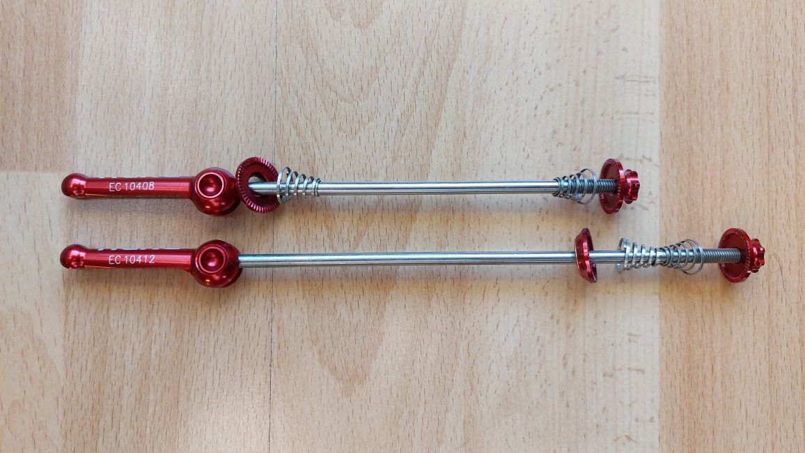 KCNC Skewer MTB Tytan Zaciski Kół oś QR RED Ti Axle 7075AL 42 gramy