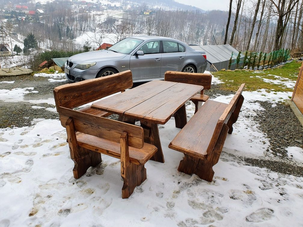 Meble ogrodowe masywne 5cm lakierobejca dostawa producent