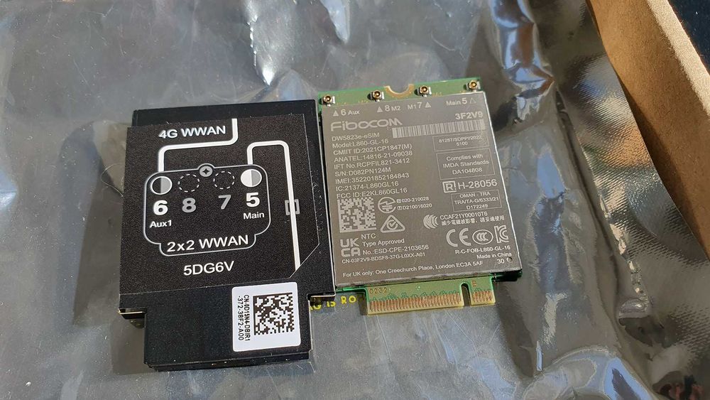 Модем Fibocom L860-GL-16 (Dell DW5823e-eSIM), CAT16/4x4 MIMO/4G/LTE