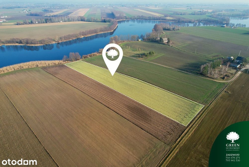 Działka z linią brzegową – budowa domu lub domków, pomostu i plaży