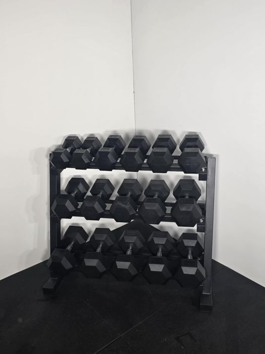 Zestaw Hantli Hex od 12.5 kg do 30 kg ze stojakiem