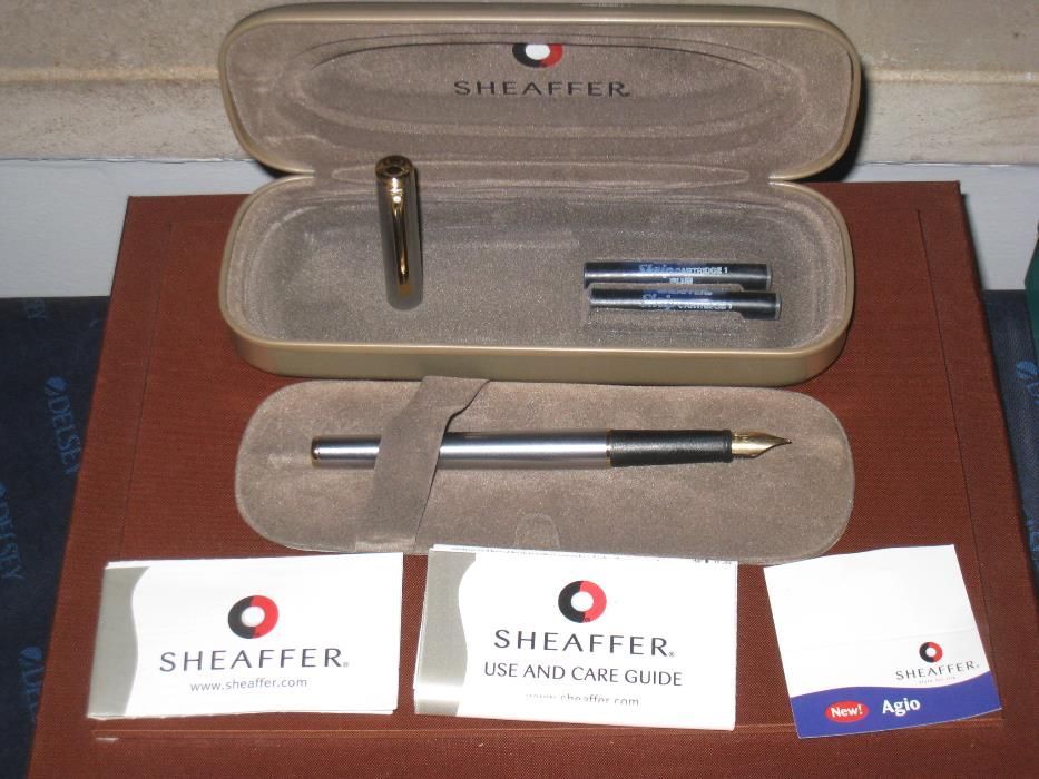 Caneta nova Sheafer nunca usada Tinta permanente na caixa e garantias