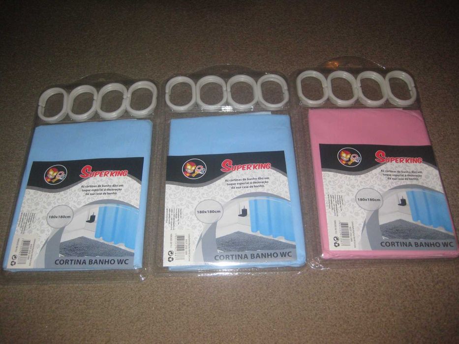 3 Cortinas de Banho/Novas e Embaladas!