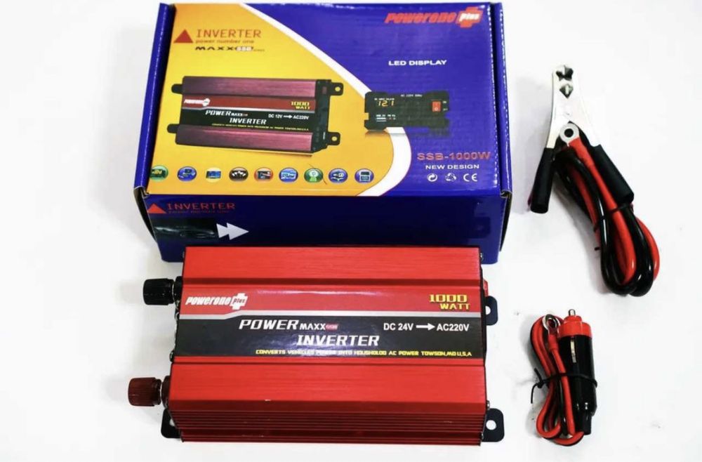 Перетворювач автоінвертор PowerOne Plus  12V-220 V 500W -5000 W
