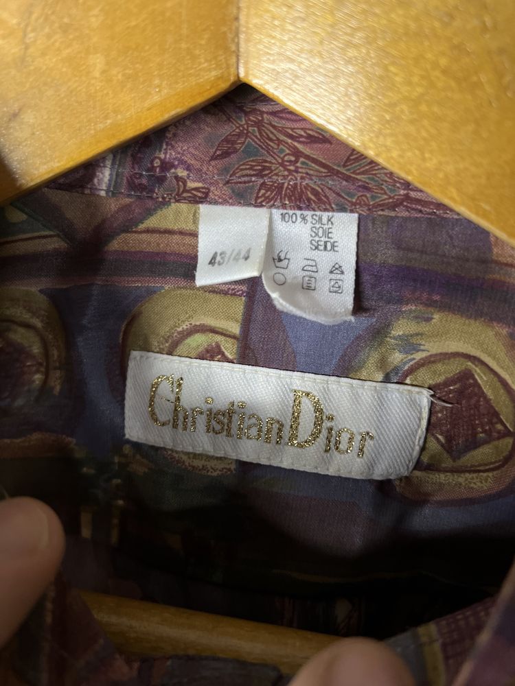 Летняя шёлковая рубашка без рукава Christian Dior оригинал L XL
