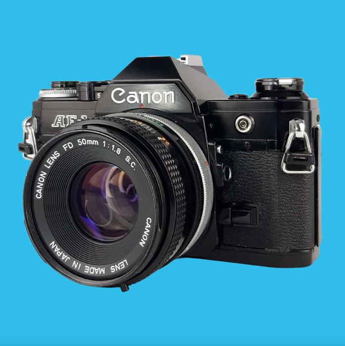 Canon AE-1 Preta + Canon FD 50mm f/1.8 Prime - (testada e limpa)