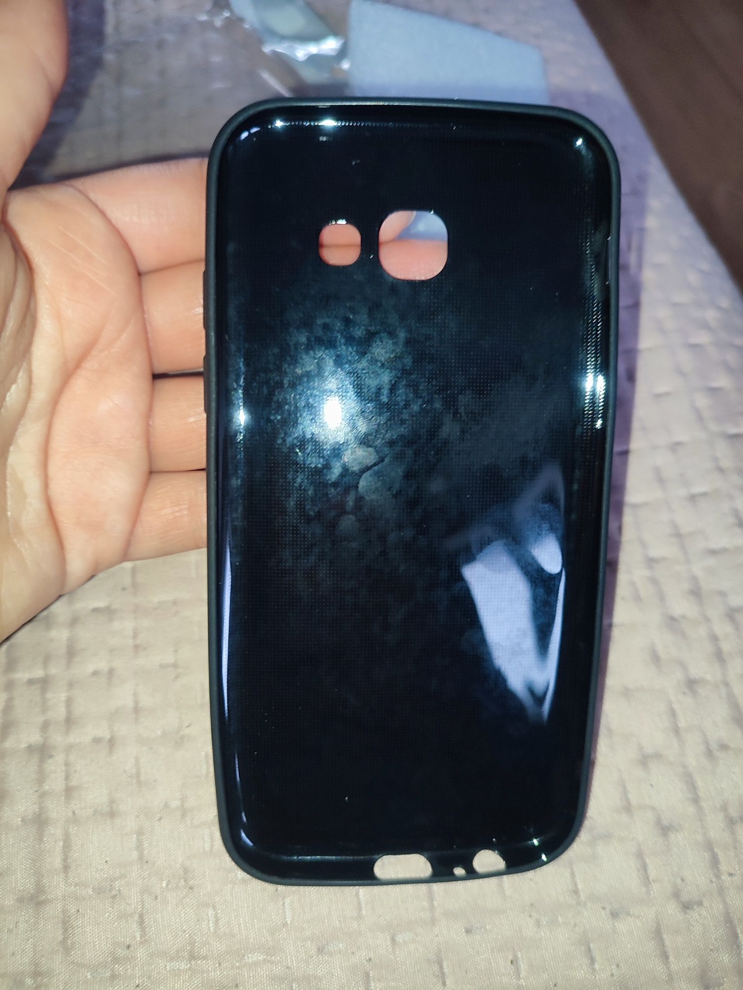 Etui gumowe czarne, plecki, tył,  Samsung Galaxy A5 2017 NOWE