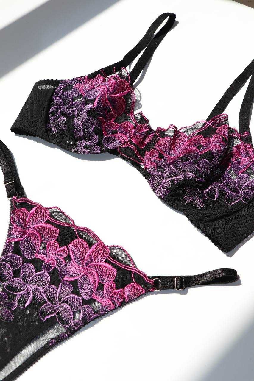 conjunto de lingerie artesanal de luxo e de alta qualidade (NOVO)