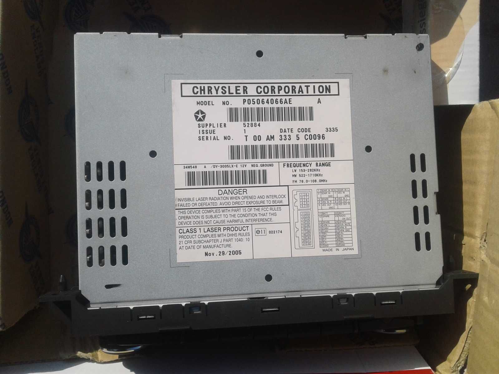 Nowe Radio CD Dodge Journey Oryginalne Chrysler