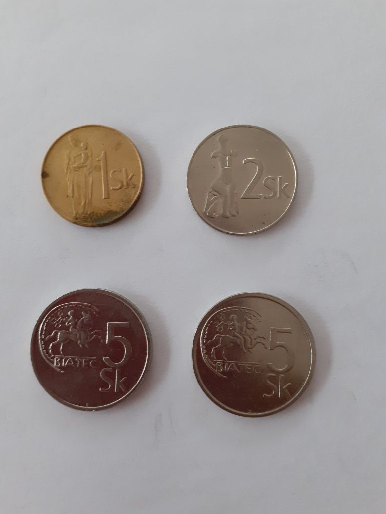 Monety 1993r do 2002r Słowacka Republika