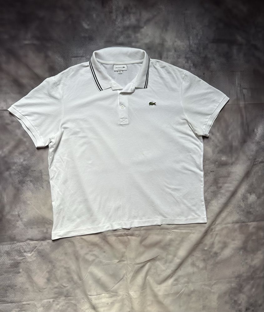 Koszulka sportowa biała Polo Lacoste unisex streetwear old money