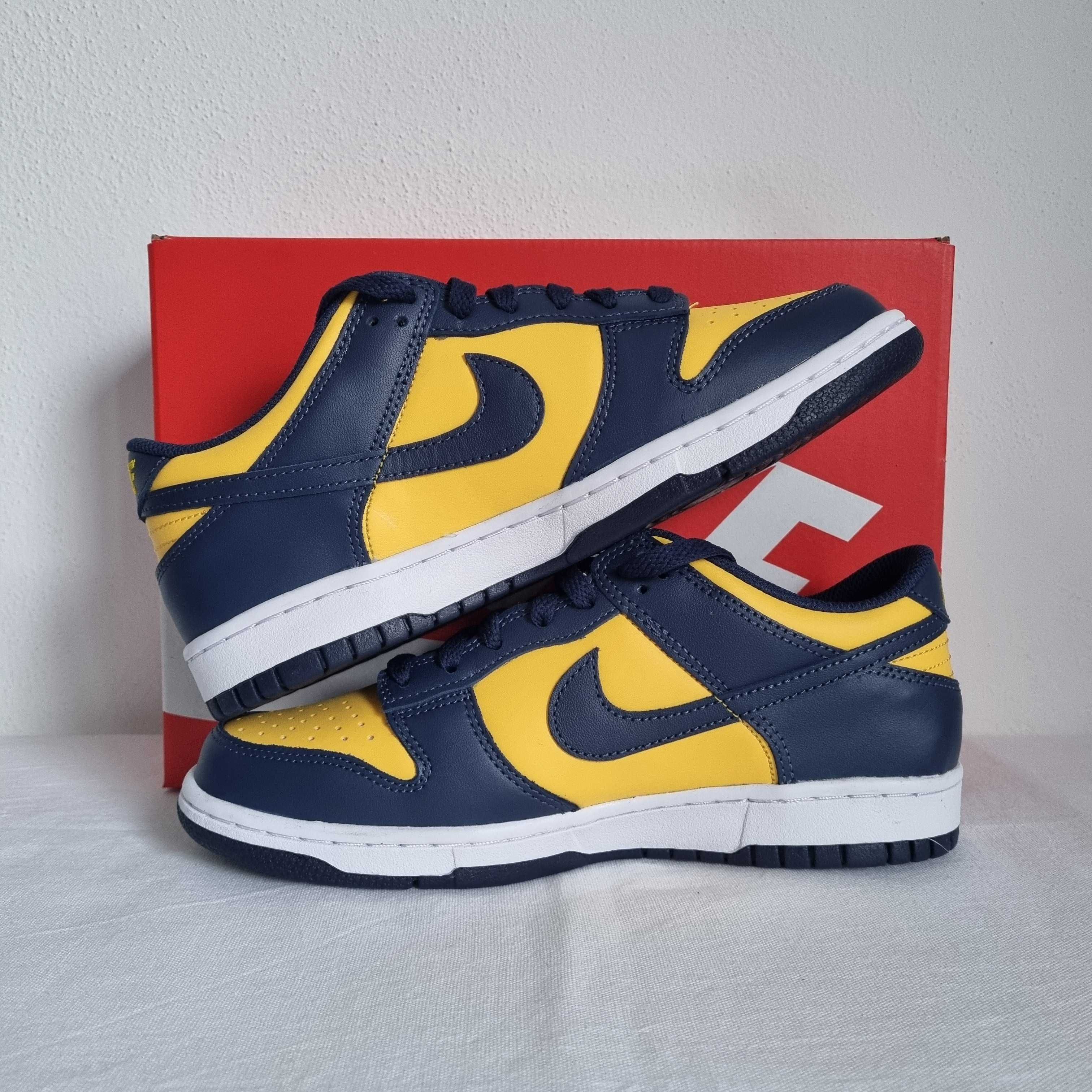 Nike Dunk Low "Michigan" (GS) - Tamanho 38,5