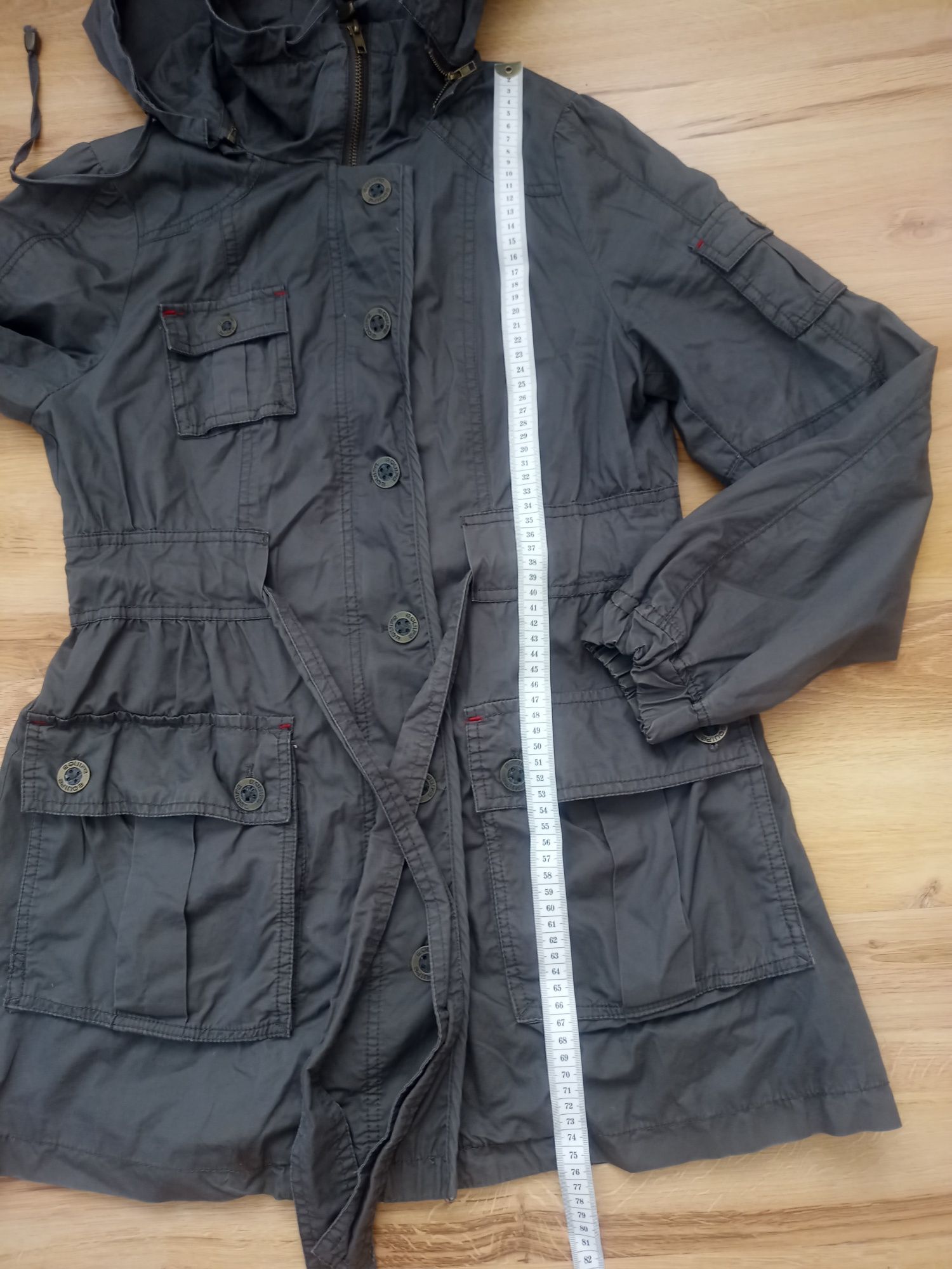 Equipe -Kurtka damska , parka przejściowa , khaki ,rozm 36
