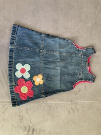 Sukienka/sarafan dżinsowy 80/86 (12-18 miesięcy) Vintage