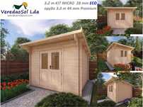 Casa madeira KIT MICRO 28mm Eco 3x2 m Coberta 9m²