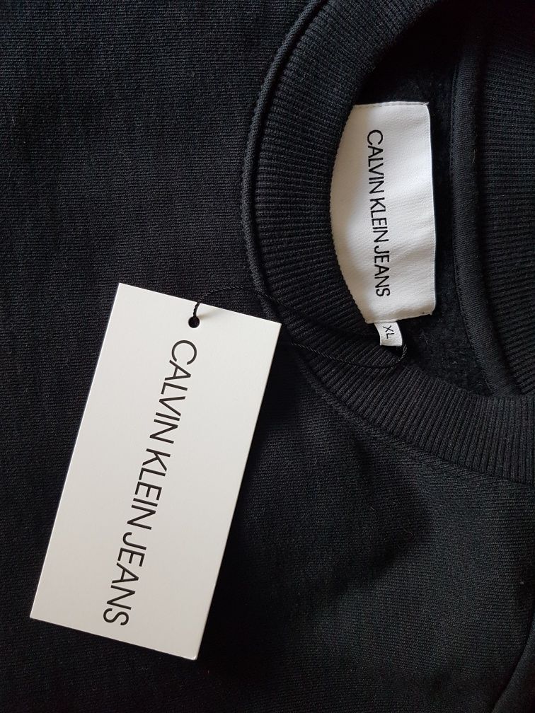 CALVIN KLEIN oryginalna nowa czarna bluza, męska, r. XL