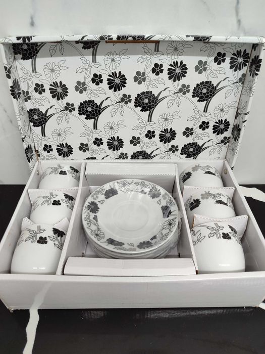 Conjunto de 6 chávenas de chá/café