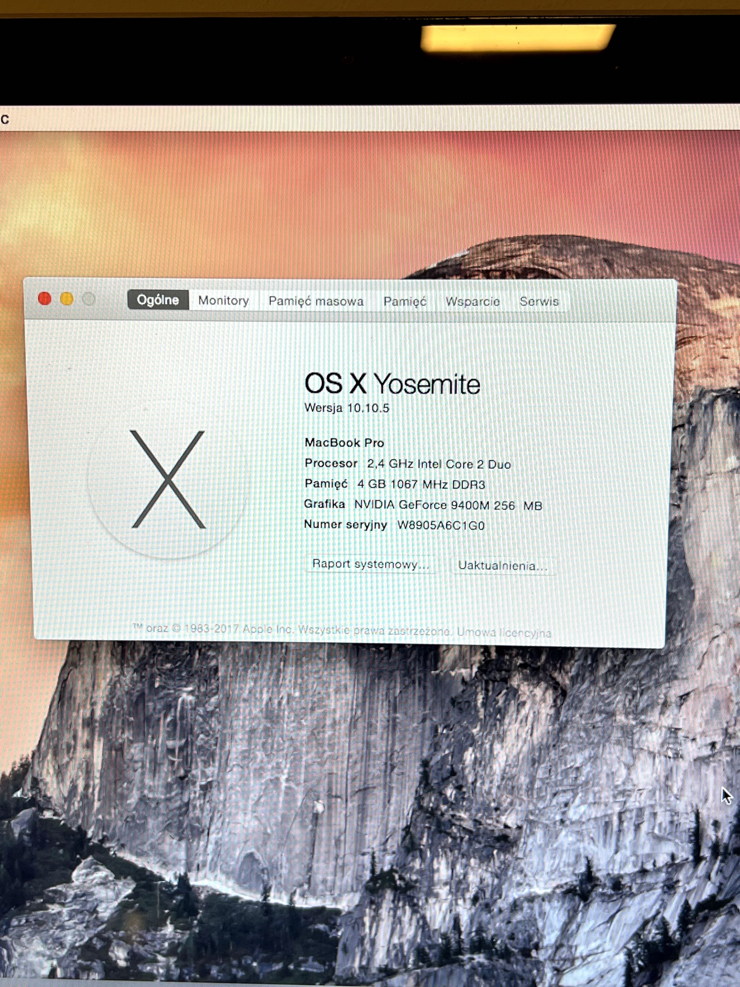 MacBook Pro 15"  na części / do naprawy
