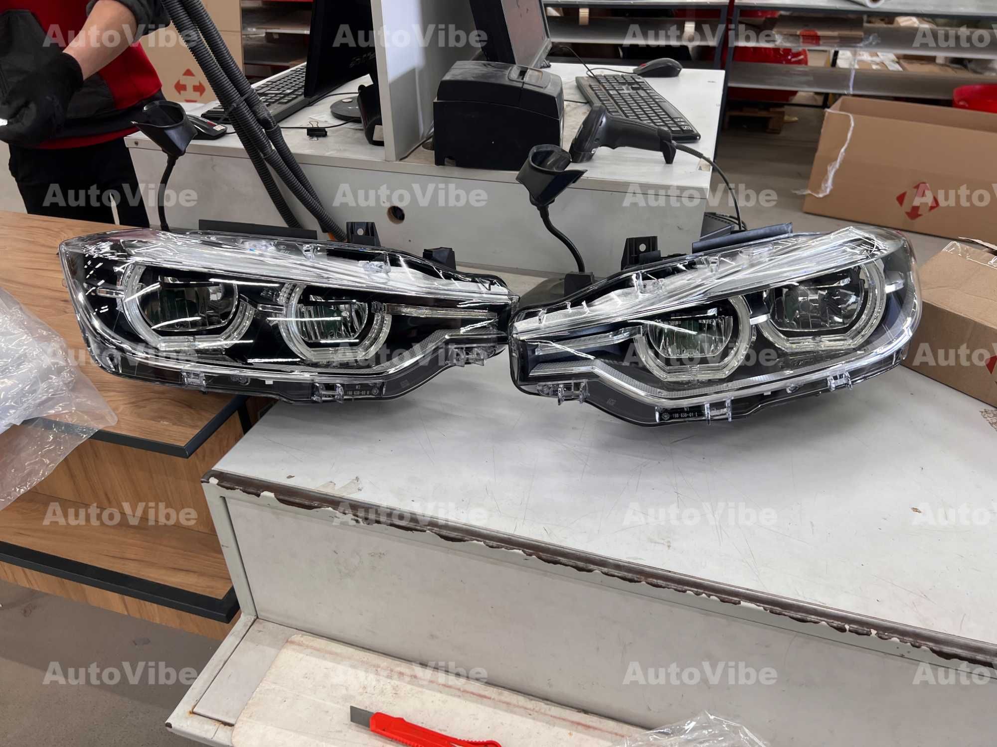 Фары bmw f30 f31 full led фари передні бмв ф30 фішка в фішку з галоген