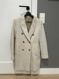 Jasnobeżowy płaszcz Zara - rozmiar XS