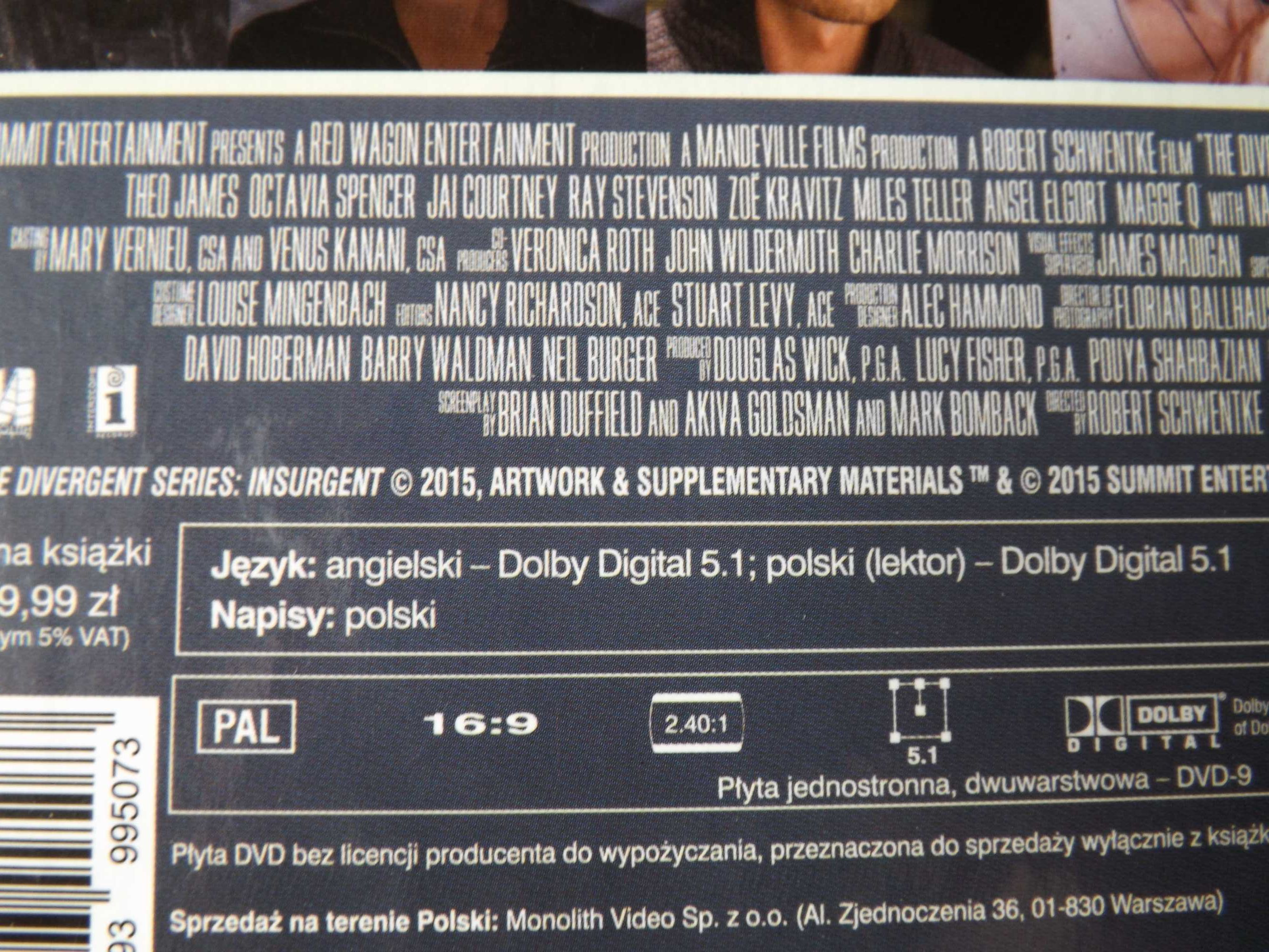 Niezgodna, Wierna zbuntowana dvd filmy