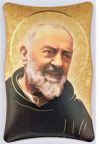 Padre Pio święty obraz 10×15+relikwia obrazek