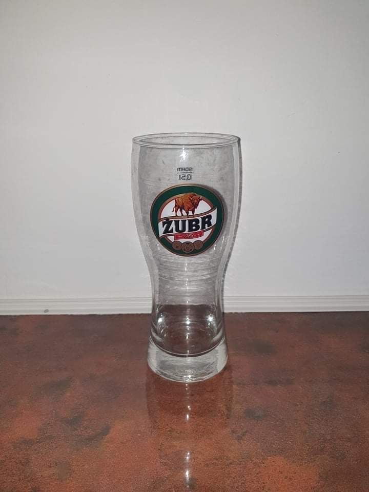 Kufel do piwa żubr szklany