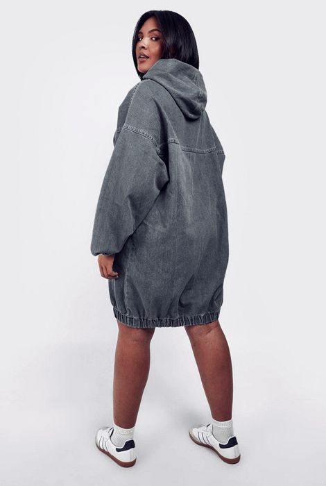 Джинсове худі варенка Boohoo плаття oversize