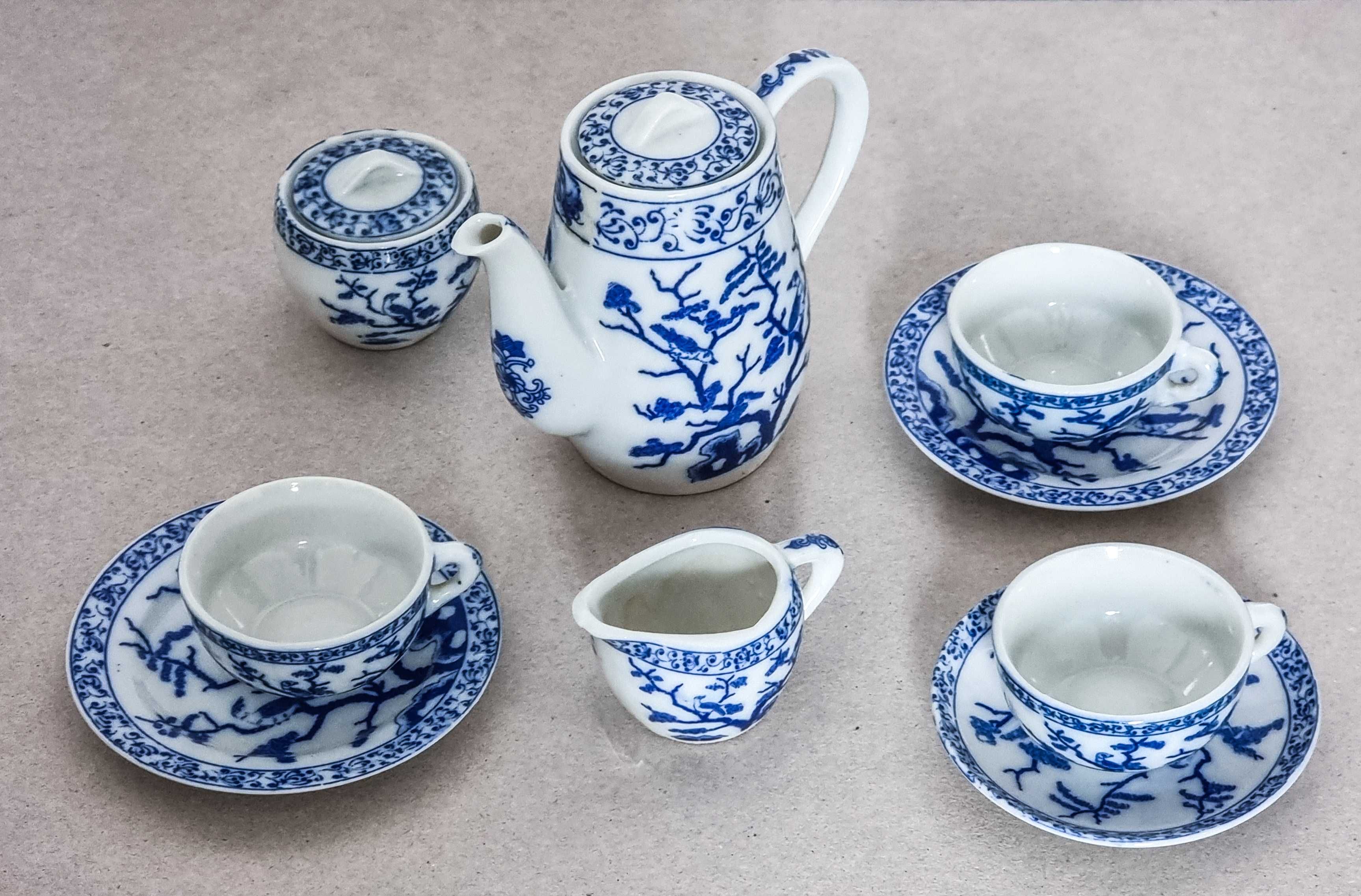 Orientalny zestaw do herbaty miniatura serwis zabawka