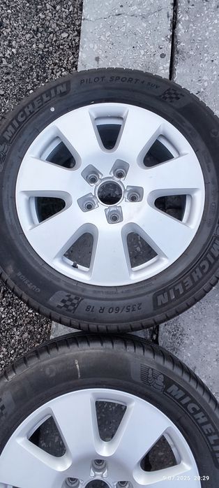 Felgi alu oryg 5x130 Q7 Touareg Cayenne z oponami lato 235/60 R18 4szt