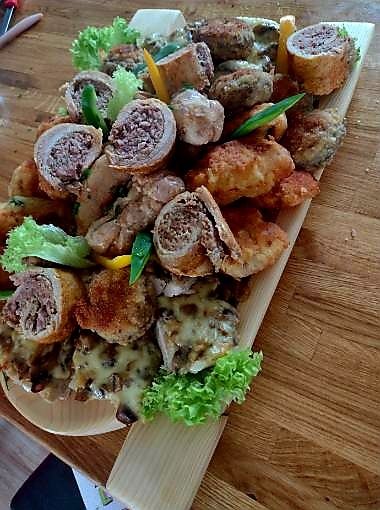 Koryta z drewna TACE na jedzenie GRILL  komplet 2 szt 60 cm