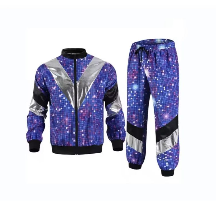 Чоловічий, жіночий костюм Хіппі, дискотека 80-х, 90-х, диско, ретро