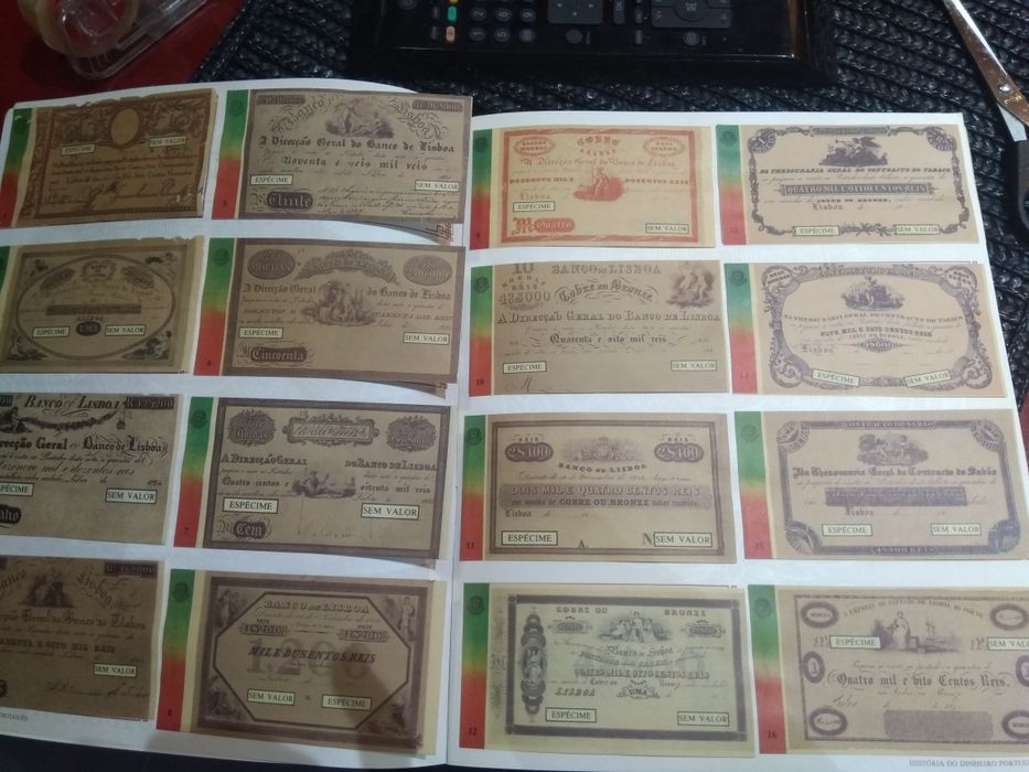 Caderneta história dinheiro português